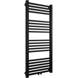 CERANO - Koupelnový radiátor Franko - středové připojení 50mm/boční - 392W - černá matná - 1200x500 mm (CER-429646)
