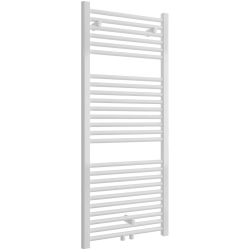 CERANO - Koupelnový radiátor Lincoln - středové připojení 50mm/boční - 366W - bílá lesklá - 1200x500 mm (CER-429580)