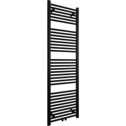 CERANO - Koupelnový radiátor Lincoln - středové připojení 50mm/boční - 484W - černá matná - 1600x500 mm (CER-429565)