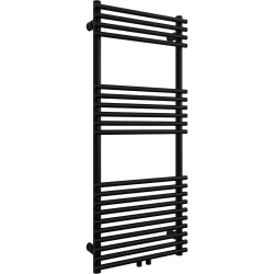 CERANO - Koupelnový radiátor Luigi - středové připojení 50mm/boční - 545W - černá matná - 1200x500 mm (CER-429694)
