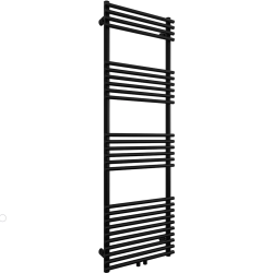 CERANO - Koupelnový radiátor Luigi - středové připojení 50mm/boční - 713W - černá matná - 1600x500 mm (CER-429688)