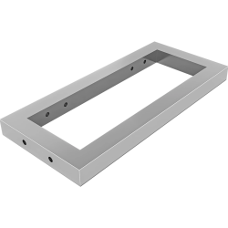 CERANO - Podpěrná konzole pod desku - nerez - chrom - 3x18,5x39,5  (CER-8050BD7631)