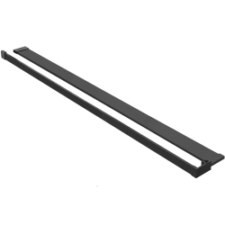 CERANO - Polička/držák na ručníky pro sprchovou zástěnu Walk-In - 8-10 mm - černá matná - 30 až 160  (CER-440144)