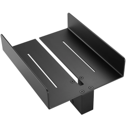 CERANO - Polička s drážkou na sklo sprchového koutu 6-10 mm - černá matná - 25x11,7  (CER-664624)