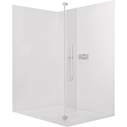 CERANO - Přídavný otočný panel ke sprchové zástěně Onyx - 8 mm - chrom, transparentní sklo - 30x200  (CER-537346)