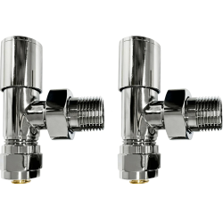 CERANO - Připojovací sada radiátorových ventilů - ruční - rohová - 1/2