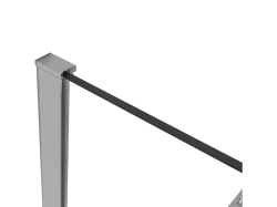 CERANO - Profil pro sprchové zástěny Walk-in Onyx - 10 mm- chrom - 30 mm (CER-544090)
