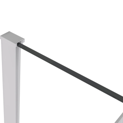 CERANO - Profil pro sprchové zástěny Walk-in Onyx - 8 mm - bílá matná - 15 mm (CER-476825)