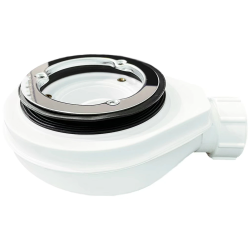 CERANO - Sifon sprchové vaničky - krátký  - 90mm - DN40 - příruba nerez (CER-414764)