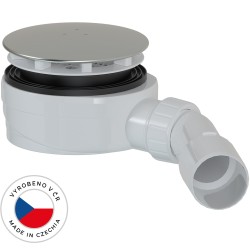 CERANO - Sifon sprchové vaničky - Ultra Slim - gravitační klapka - 90mm - DN40/50 - krytka nerez (CER-676630)