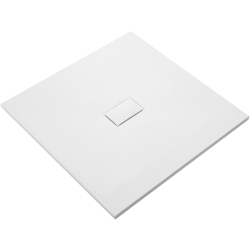 CERANO - Sprchová vanička čtvercová FlexiCut - SMC/minerální kompozit - upravitelná - bílá matná - 100x100x3  (CER-666055)