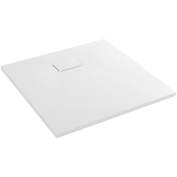 CERANO - Sprchová vanička čtvercová Gusto - SMC/minerální kompozit - strukturovaná bílá matná - 70x70x3  (CER-414560)
