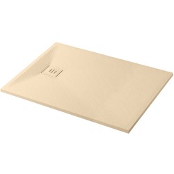 CERANO - Sprchová vanička obdélníková Pablo - SMC/minerální kompozit - strukturovaná ivory - 100x70x3  (CER-481348)