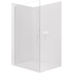 CERANO - Sprchová zástěna Walk-in Crystal L/P - 8 mm - bezvzpěrový systém - bílá matná, transparentní sklo - 50x200  (CER-8050BD6659)