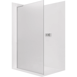 CERANO - Sprchová zástěna Walk-in Onyx L-levá vzpěra - 8 mm - chrom, mléčné sklo - 30x200  (CER-8050BD71948)