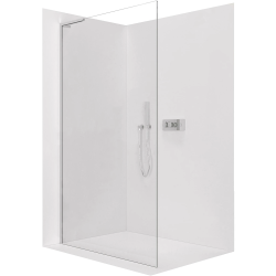 CERANO - Sprchová zástěna Walk-in Onyx L-levá vzpěra - 8 mm - chrom, transparentní sklo - 30x200  (CER-DY101-50-204)