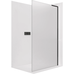 CERANO - Sprchová zástěna Walk-in Onyx L-pravá vzpěra - 8 mm - černá matná, mléčné sklo - 30x200  (CER-8050BD71952)