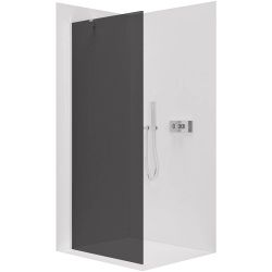CERANO - Sprchová zástěna Walk-in Onyx Y L/P - 8 mm - chrom, grafitové sklo - 50x200  (CER-8050BD1231)
