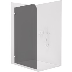 CERANO - Sprchová zástěna Walk-in Orbis L/P - 8 mm - bílá matná, grafitové sklo - 70x200  (CER-978756)