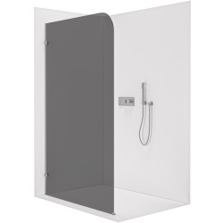 CERANO - Sprchová zástěna Walk-in Orbis L/P - 8 mm - chrom, grafitové sklo - 70x200  (CER-978742)