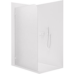 CERANO - Sprchová zástěna Walk-in Orbis - Levá - 8 mm - bílá matná, mléčné sklo - 70x200  (CER-682366)