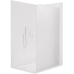 CERANO - Sprchová zástěna Walk-in Orbis - Pravá - 8 mm - bílá matná, mléčné sklo - 70x200  (CER-999916)