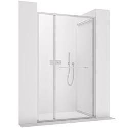CERANO - Sprchové posuvné dveře Versaro L/P chrom, transparentní sklo - 120x195  (CER-8050BD80272)