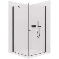 CERANO - Sprchový kout Antelo L/P - 6 mm - černá matná, transparentní sklo - 120x40x190  - otočný (CER-482221)