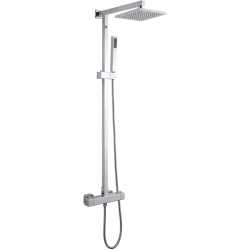 CERANO - Sprchový nástěnný sloup Elma - termostatická sprchová baterie - chrom (CER-423607)