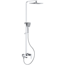 CERANO - Sprchový nástěnný sloup Zenira - vanová otočná baterie - chrom (CER-8050BD7760)