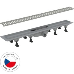 CERANO - Sprchový odtokový žlab, sifon gravitační klapka - plast - DN50 - nerez - 82  (CER-676588)