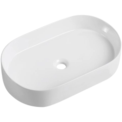 CERANO - Umyvadlo keramické Federico - na desku - bílá lesklá - 60x38  (CER-417185)
