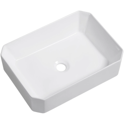 CERANO - Umyvadlo keramické Liberto - na desku - bílá lesklá - 50x36,5  (CER-477002)