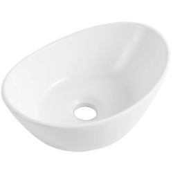 CERANO - Umyvadlo keramické - na desku - Avelia - bílá lesklá - 36x24,5  (CER-680340)