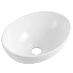 CERANO - Umyvadlo keramické - na desku - Doria - bílá lesklá - 34,5x26  (CER-680339)