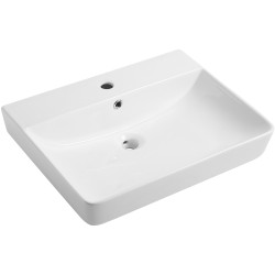 CERANO - Umyvadlo keramické  Tera - nástěnná - bílá lesklá - 60x35  (CER-680370)