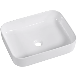 CERANO - Umyvadlo keramické Vizo - na desku - bílá lesklá - 50x39  (CER-428434)