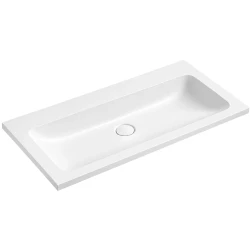 CERANO - Umyvadlo z litého mramoru Amati - bez přepadu - bílá matná - 100,8x46,8  (CER-395598)
