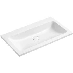 CERANO - Umyvadlo z litého mramoru Amati - bez přepadu - bílá matná - 60,5x46,5  (CER-217138)