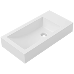 CERANO - Umyvadlo z litého mramoru Sofia - bílá matná - 50x25  (CER-679472)