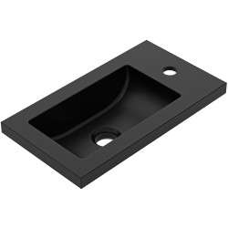 CERANO - Umyvadlo z litého mramoru Sora/Zola - černá matná - 40x22  (CER-679476)