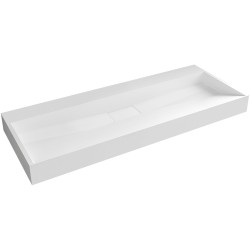 CERANO - Umyvadlo z litého mramoru Vita - nástěnné i na desku - bílá matná - 100x46  (CER-8050BD6936)