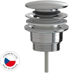 CERANO - Umyvadlová výpusť - 5/4“ click-clack - univerzální - plast  - chrom (CER-676621)