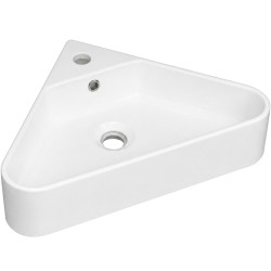 CERANO - Umývátko keramické Ava - závěsné rohové - bílá lesklá - 56x34  (CER-680378)
