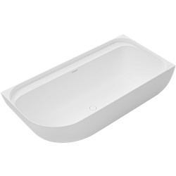 CERANO - Vana z litého mramoru Valeria - volně stojící - asymetrická - pravá - bílá matná - 150x80x55  (CER-8050BD80382)