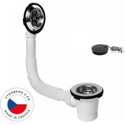 CERANO - Vanová souprava - flexi přepad 520-700mm - zátka s řetízkem - 6/4