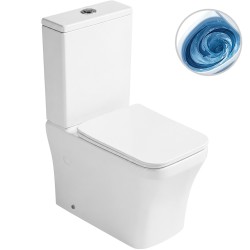 CERANO - WC kombi Hugo, Vortex - vírové splachování + Slim/SoftClose sedátko - spodní/zadní odpad - bílá lesklá - 62x37,5  (CER-680358)