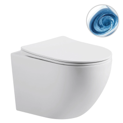 CERANO - WC závěsné Cesso, Vortex + Slim/UF sedátko - bílá matná - 49x36  (CER-476681)