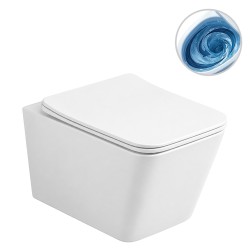 CERANO - WC závěsné Forte, Vortex - vírové splachování + Slim/SoftClose sedátko - bílá lesklá - 52x35  (CER-680367)