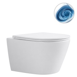 CERANO - WC závěsné Toluco, Vortex - vírové splachování - bez sedátka - bílá lesklá - 49,5x36,5  (CER-667763)
